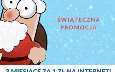 Promocja świąteczna: 3 miesiące za 1 zł na szybki Internet światłowodowy